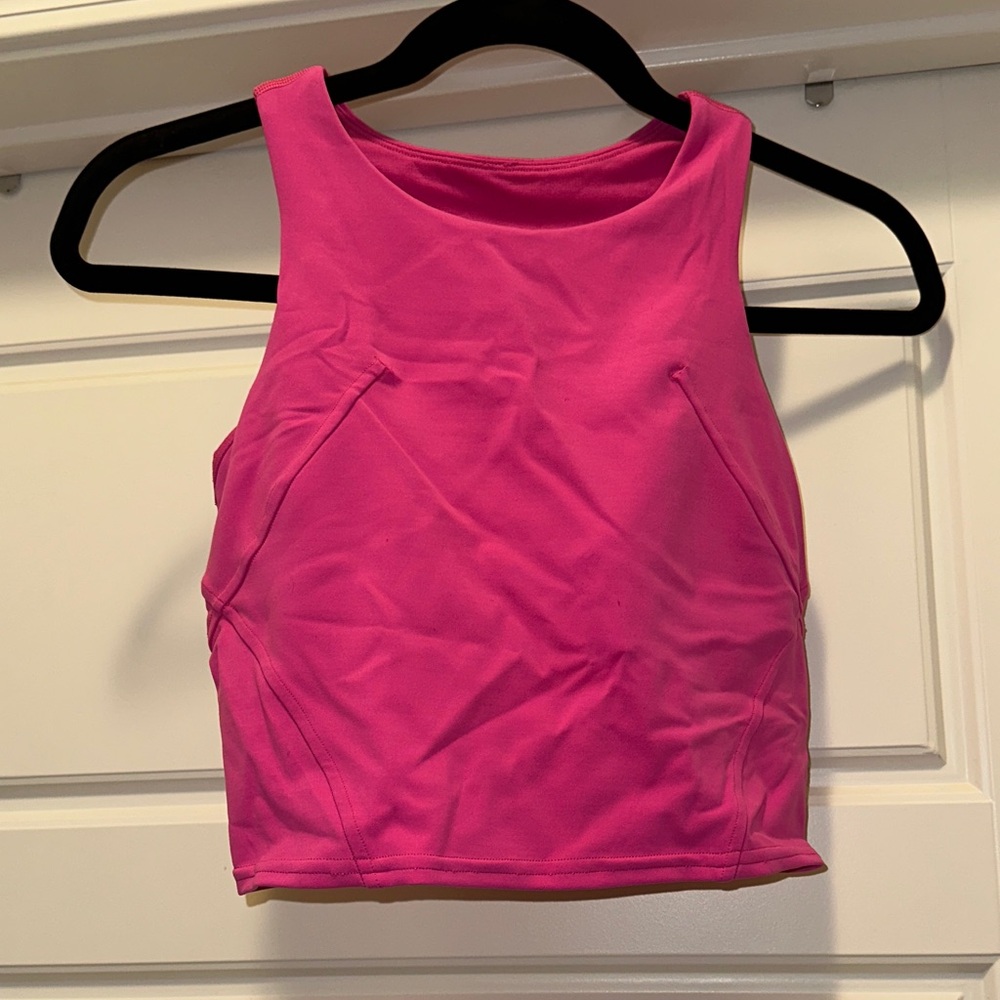 Lululemon sonic pink tank with built-in bra